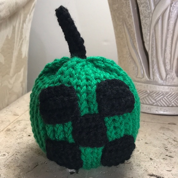 Minecraft Inspired Fall or Halloween Crochet Pumpkin - Picture 3 of 6